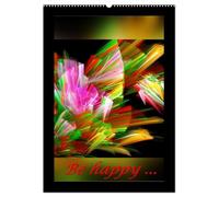 Kunstkalender 2026 (Wandkalender 2026 DIN A2 hoch), CALVENDO Monatskalender: Be happy
