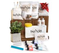 KUNSTLI - Set fai da te per adulti, set di ceramiche con colori acrilici, attrezzi e argilla asciugabile all'aria, ceramiche, Air Clay, set creativo per adulti, set di argilla