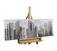 KunstLoft® Dipinto acrilico 'Between Skyscrapers' | dipinto a mano 120x40cm