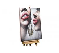 KunstLoft® Dipinto acrilico 'Friendly Secret' | dipinto a mano 75x100cm