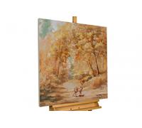 KunstLoft® Dipinto acrilico 'Golden Clearing' | dipinto a mano 60x60cm