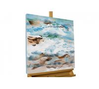KunstLoft® Dipinto acrilico 'In Costa Azzurra' | dipinto a mano 60x60cm