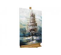 KunstLoft® Dipinto acrilico 'Nave da pirata Ahoi' | dipinto a mano 60x90cm
