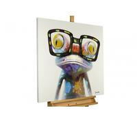 KunstLoft® Dipinto acrilico 'Non essere una rana' | dipinto a mano 80x80cm