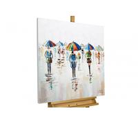 KunstLoft® Dipinto acrilico 'Sweet Rain Showers' | dipinto a mano 80x80cm