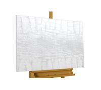 KunstLoft® Dipinto acrilico 'White Snake' | dipinto a mano 100x75cm