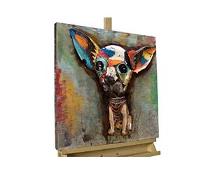 Kunstloft Metallo Rilievo 3D 'Il Messicano' 60x60x5cm Fatto a Mano