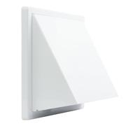 Kunststoff Lüftungsgitter mit Wetterschutz Ø 100 mm weiß