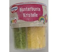 Kunterbunte Kristalle - Cristalli colorati per deliziose torte, pane e dessert fatti in casa per ricette gourmet, compatibile con oetker, 100 g