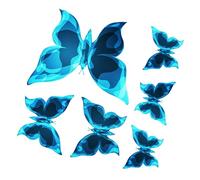 Kuntesetty 6 adesivi a forma di farfalla che si illuminano, decorazioni per interni e esterni, per camerette e giardini, come descritto, 10 Cm X 10 Cm