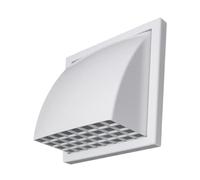 Kuntesetty Cappa Dal Design Minimalista E Coperchio Impermeabile Griglia E Copertura Del Condotto Materiale PP Resistente Facile Installazione Adatto, 125 Mm