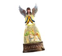 Kuntesetty Carillon Natalizio a Forma di Sfera con Luce, Statua Religiosa, Lampada Da Notte per La Decorazione, Realizzato in PP, Adatto per Tavolo, Came, Style B