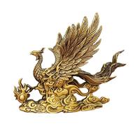 Kuntesetty Ornamento Scultoreo in Ottone Raffigurante Una Fenice, Ideale per La Decorazione Natalizia di Scrivanie, Camere Da Letto O Stanze.