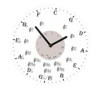 Kuntesetty Orologio Da Parete Musicale Rotondo in Acrilico Decorativo Silenzioso Moderno di Facile Lettura Adatto per Sala Prove Studio Musicale di Casa, 30 centimetri