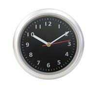 Kuntesetty Orologio Da Parete O Da Pavimento per Il Bagno, Impermeabile, Piccolo E Silenzioso, Dal Design Moderno, Ideale per Il Soggiorno, Il Bagno O La Doccia, Argento Nero