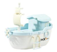 Kuntesetty Piggy Bank Nave Pirata Scatola Risparmio Statua Decorativa Contenitore Soldi Bambini Materiale Pp Accesso Sicuro Decorazione Adatta a Scrivania Librer, Blu