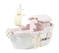 Kuntesetty Piggy Bank Nave Pirata Scatola Risparmio Statua Decorativa Contenitore Soldi Bambini Materiale Pp Accesso Sicuro Decorazione Adatta a Scrivania Librer, Rosa