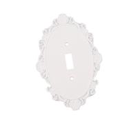 Kuntesetty Placca per Interruttore a Parete, Stile Vintage Intagliato, in Plastica Solida, Installazione Rapida, Adatta per Personalizzare Il Soggiorno, Style C