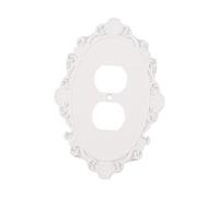 Kuntesetty Placca per Interruttore a Parete, Stile Vintage Intagliato, in Plastica Solida, Installazione Rapida, Adatta per Personalizzare Il Soggiorno, Style D