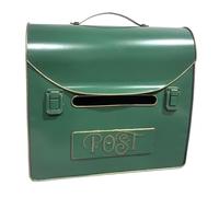 Kuntesetty Postale Montata a Parete Imponente in Metallo Stile Vintage Robusta Elegante Facile Da Posizionare per Lettera Corrispondenza E Adatta a, Verde