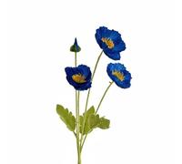 Kuntesetty Simulation Florale Fiori Artificiali Bouquet Petali Seta Centro Realistico Steli Regolabili Facilità di Manutenzione Adatto per Matrimonio Festa, Blu Reale