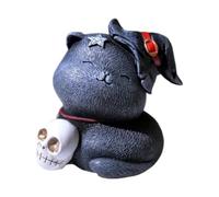 Kuntesetty Statuetta di Gatto in Resina, Accessorio per Amanti Del Tè, Elemento Decorativo, UN