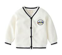 Kunyeah Maglione a Maniche Lunghe per Bambini, con Scollo a V, per l'autunno e l'inverno, per i Ragazzi per 2-8 Anni
