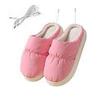 Kunyeah Pantofole riscaldate USB scaldapiedi scarpe caricabatterie riscaldamento elettrico scarpe invernali calde pantofole in peluche per donne uomini