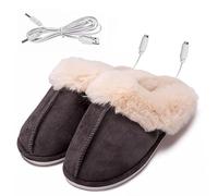 Kunyeah Pantofole riscaldate USB scaldapiedi scarpe caricabatterie riscaldamento elettrico scarpe invernali calde pantofole in peluche per donne uomini