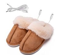 Kunyeah Pantofole riscaldate USB scaldapiedi scarpe caricabatterie riscaldamento elettrico scarpe invernali calde pantofole in peluche per donne uomini
