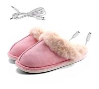 Kunyeah Pantofole riscaldate USB scaldapiedi scarpe caricabatterie riscaldamento elettrico scarpe invernali calde pantofole in peluche per donne uomini