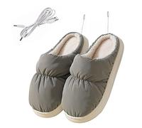 Kunyeah Pantofole riscaldate USB scaldapiedi scarpe caricabatterie riscaldamento elettrico scarpe invernali calde pantofole in peluche per donne uomini
