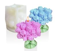 Kunyeah Stampo in silicone per candele a forma di tulipano, per bouquet di rose 3D, per aromaterapia, fai da te, forniture fatte a mano, in resina epossidica, per regali e decorazioni per la casa
