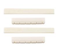 kunyi 2 x Sella e Noci da Ponte Avorio per Chitarra Acustica Bianca A 6 Corde
