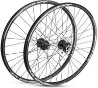 KUNYOS 26 27,5 29 Pollici Set di Ruote Set di Cerchi per Mountain Bike Freno A Disco Calibro 14 32 Raggi 7 8 9 10 11 12 velocità Cassetta QR Mozzi con Cuscinetti Sigillati,Nero,26inch