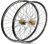 KUNYOS 26 27,5 29 Pollici Set di Ruote Set di Cerchi per Mountain Bike Freno A Disco Calibro 14 32 Raggi 7 8 9 10 11 12 velocità Cassetta QR Mozzi con Cuscinetti Sigillati,d'oro,27.5inch