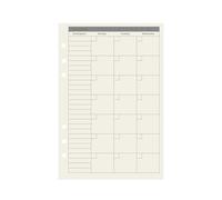 KUNYOS 45 pezzi A5 A6 A7 6 anelli fogli sciolti notebook ricarica raccoglitore pagina interna budget settimanale mensile for fare linea griglia di punti carta di cancelleria(Monthy Plan,A7)