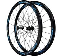 KUNYOS 700C Cerchio per Bici da Strada 28 Pollici Ruota di Bicicletta Doppia Parete Rim Cut 7 8 9 10 11 12 velocità per Freni C/V/Freni A Pattino QR,40MM,Blu