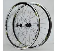KUNYOS 700C Superlight Road Racing Bike Wheelset Rim, Ruota della Bicicletta C/V Freno 7-11Speed Mozzi Cassetta Cuscinetto Sigillato 6T QR Set Ruote,Verde