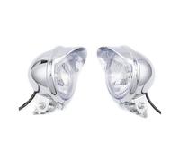 KUNYOS A LED Per Moto Faro Per Touring Bobber Chopper 2x LED Cromati Bullet Driving Sorpassing Spot Fendinebbia Moto