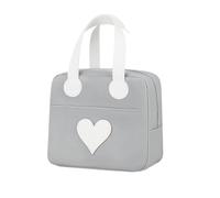 KUNYOS Borsa for il pranzo donne e ragazze, conservazione del calore a prova di perdite, adatta lavoro/scuola/picnic/viaggi/pranzo all'aperto, una meravigliosa esperienza vita(Grey)