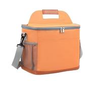KUNYOS Borsa for il pranzo, in tessuto Oxford spesso, tre strati di conservazione del calore e della freschezza, può essere portata a tracolla, facile da trasportare(Orange,M)
