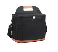 KUNYOS Borsa for il pranzo, in tessuto Oxford spesso, tre strati di conservazione del calore e della freschezza, può essere portata a tracolla, facile da trasportare(Black,M)
