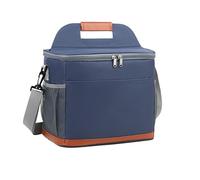 KUNYOS Borsa for il pranzo, in tessuto Oxford spesso, tre strati di conservazione del calore e della freschezza, può essere portata a tracolla, facile da trasportare(Navy blue,M)