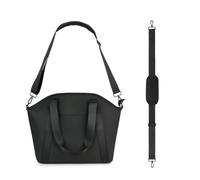 KUNYOS Borsa nera for il cambio pannolini for neonati con divisorio di grande capacità,borsa for in pelle PU,multifunzionale for ospedale/esterno/viaggio, adatta for,regalo for un mese intero
