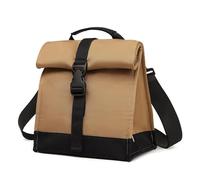 KUNYOS Borsa termica for il pranzo da uomo, borsa pieghevole a mano un facile trasporto, adatta lavoro/scuola/picnic/viaggi godersi una vita migliore(Caramel)