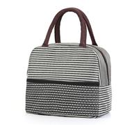 KUNYOS Borsa termica for il pranzo, facile da trasportare, unisex, adatta a tutte le stagioni, adatta for lavoro, viaggi, scuola, picnic e for godersi un buon momento(Black,L)