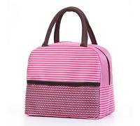 KUNYOS Borsa termica for il pranzo, facile da trasportare, unisex, adatta a tutte le stagioni, adatta for lavoro, viaggi, scuola, picnic e for godersi un buon momento(Rose,L)