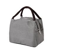 KUNYOS Borsa termica for il pranzo, facile da trasportare, unisex, adatta a tutte le stagioni, adatta for lavoro, viaggi, scuola, picnic e for godersi un buon momento(Black,M)