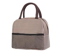 KUNYOS Borsa termica for il pranzo, facile da trasportare, unisex, adatta a tutte le stagioni, adatta for lavoro, viaggi, scuola, picnic e for godersi un buon momento(Brown,L)